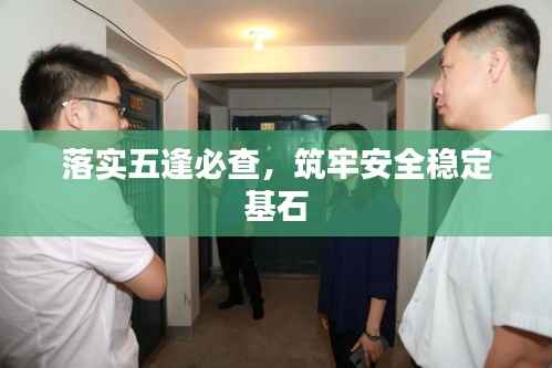 落实五逢必查,筑牢安全稳定基石
