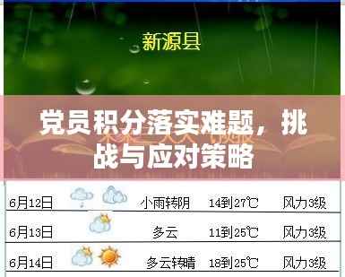 党员积分落实难题，挑战与应对策略