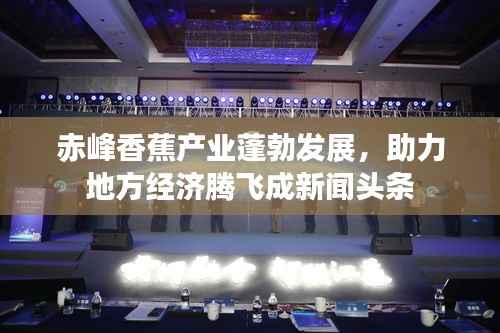 赤峰香蕉产业蓬勃发展,助力地方经济腾飞成新闻头条