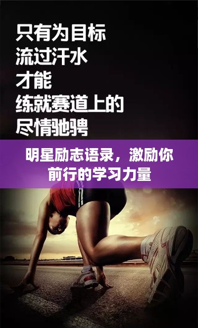 明星励志语录,激励你前行的学习力量