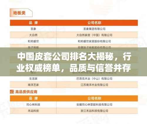 中国皮套公司排名大揭秘,行业权威榜单,品质与信誉并存的企业!