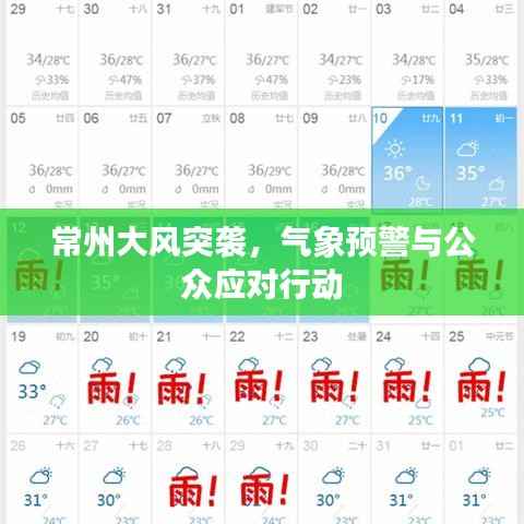 常州大风突袭,气象预警与公众应对行动